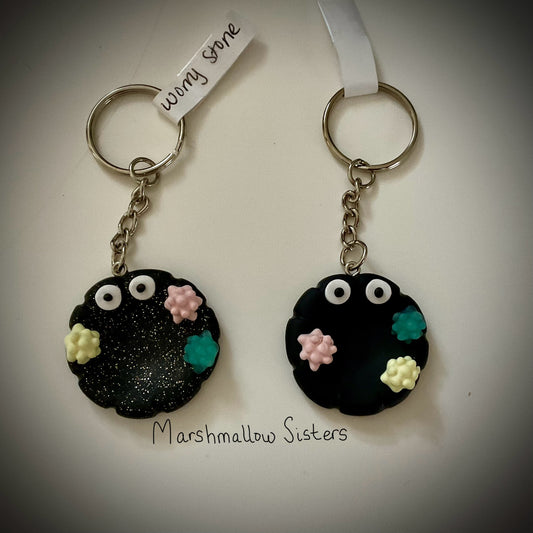 Soot Sprite Worry Stone Keychain