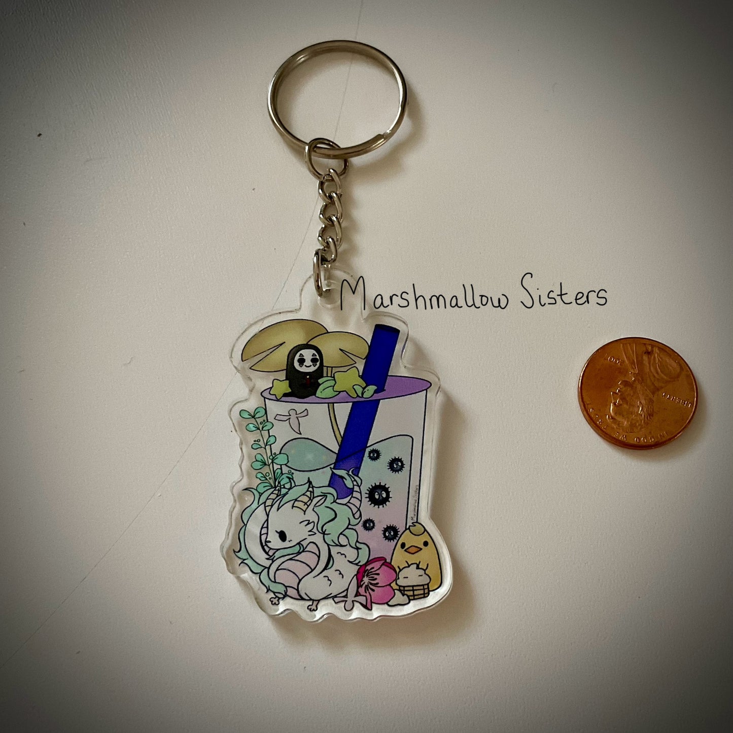 Ghibli Boba Themed Keychain