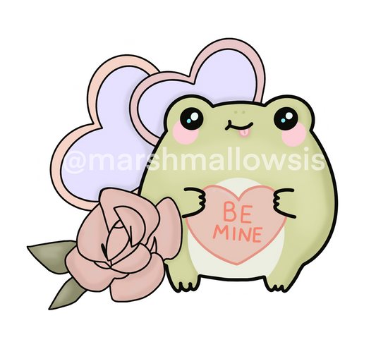 Be Mine Frog Sticker