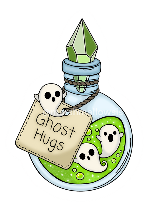 Ghost Hugs Sticker
