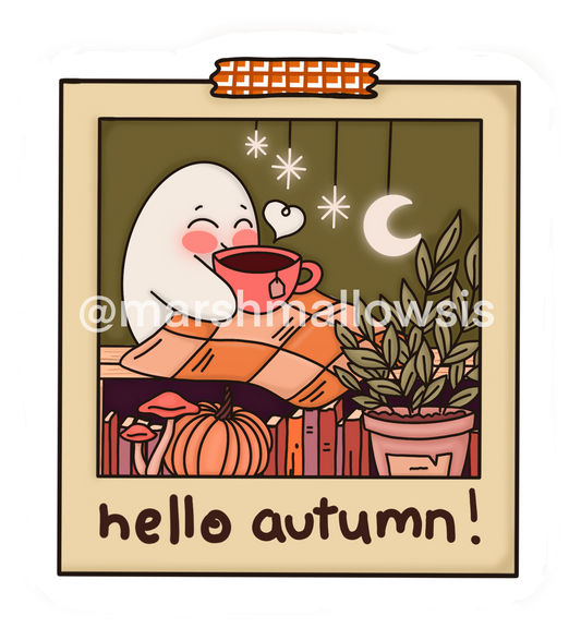 Cozy Ghost Sticker