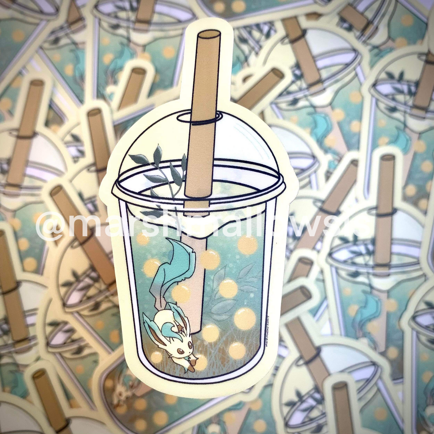 Eeveelution Themed Boba Stickers