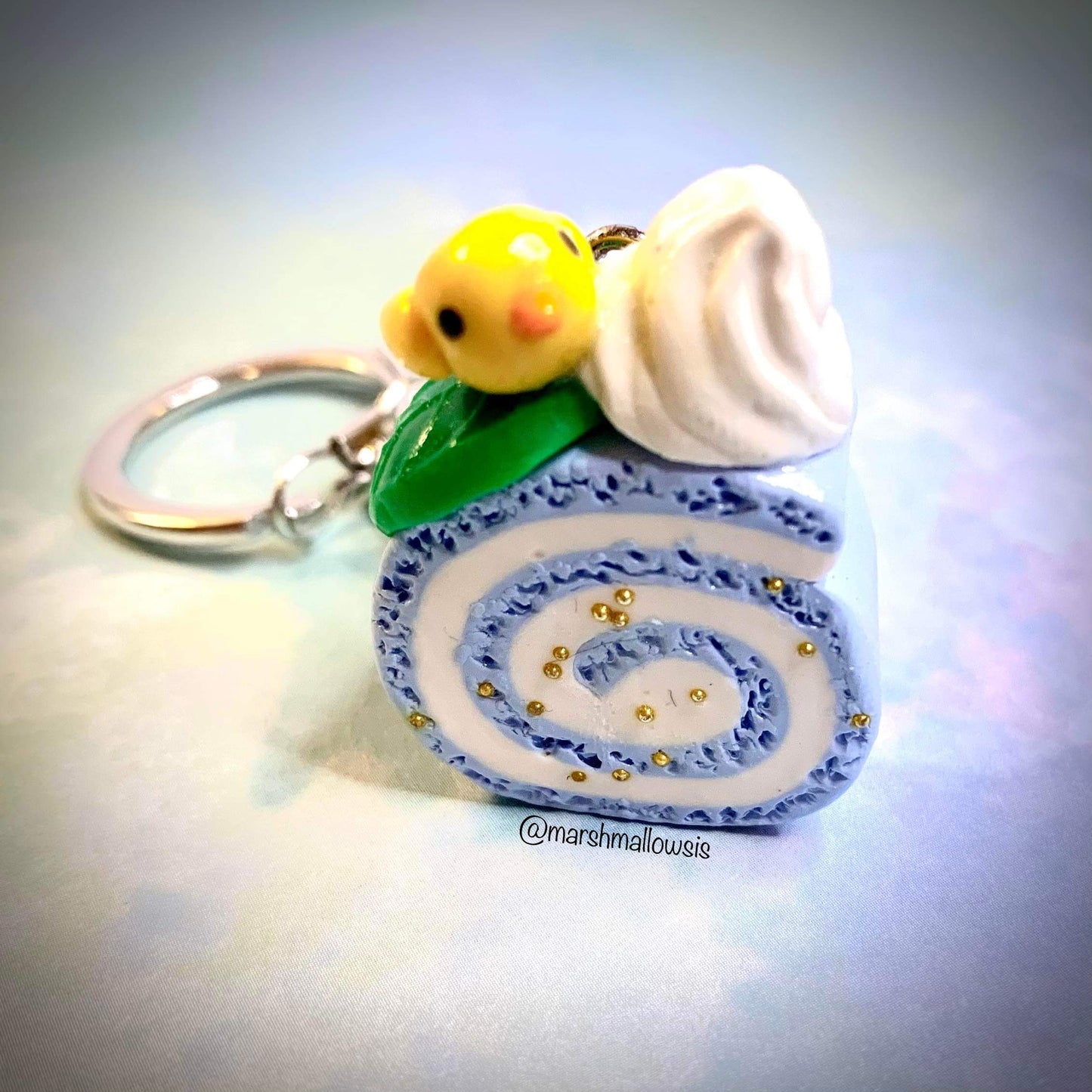 Spring Swiss Roll Keychain