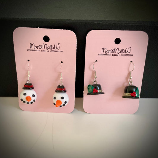 Snowman Earrings