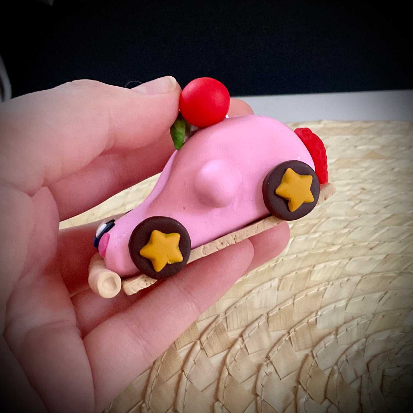 Kirby Cake Car Sculpture