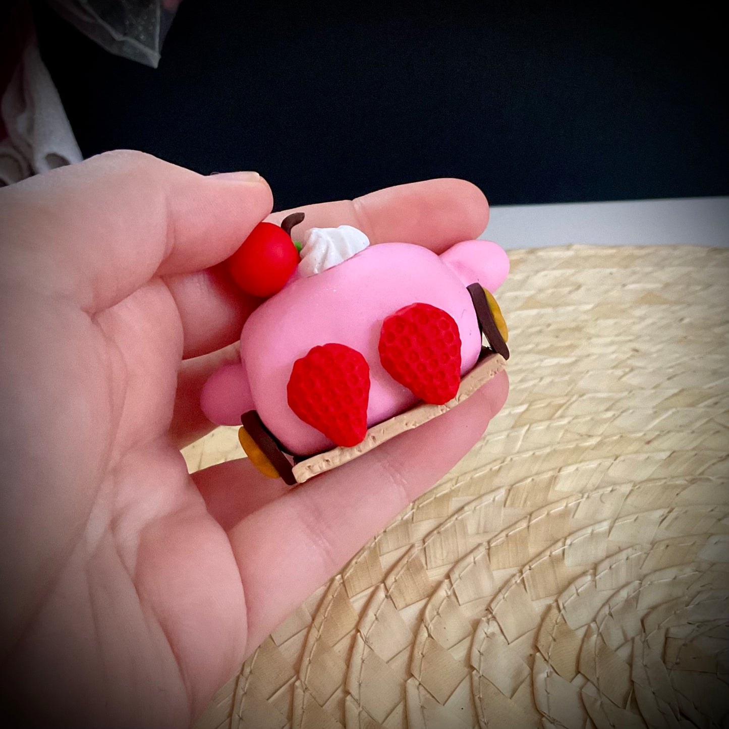 Kirby Cake Car Sculpture