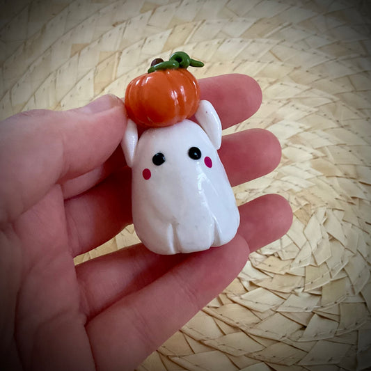 Pumpkin Ghost Sculpture