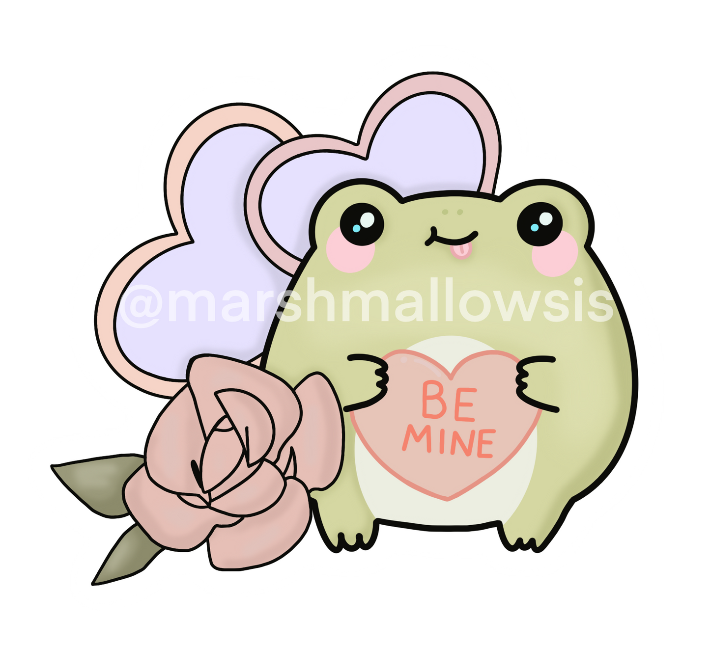 Be Mine Frog Sticker