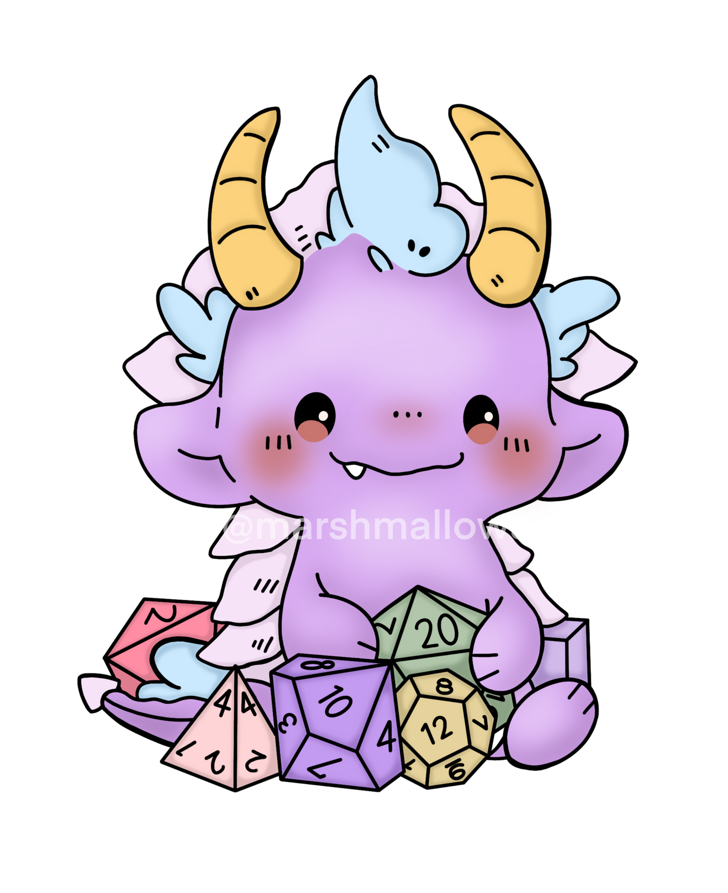 D&D Dice Dragon Sticker