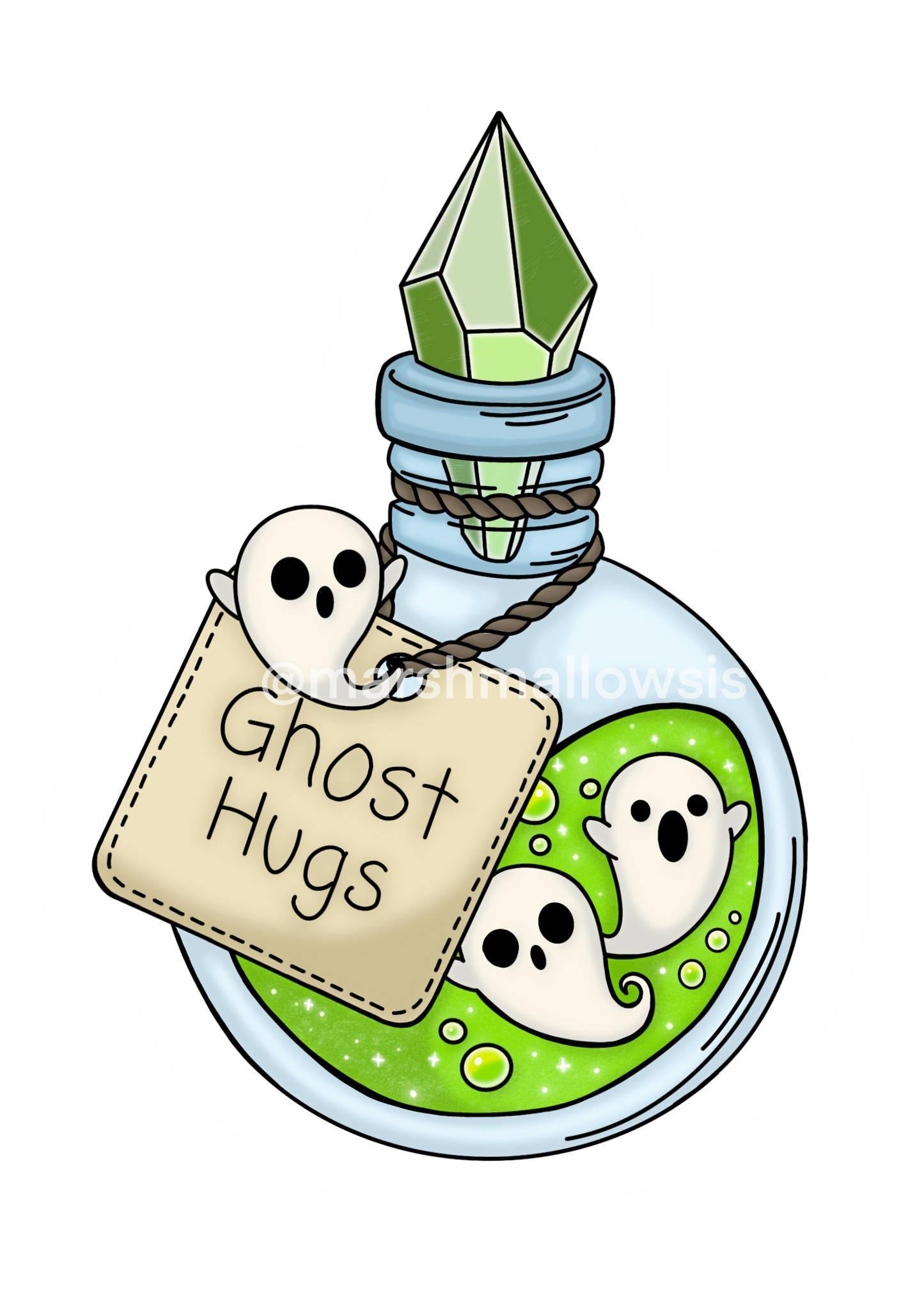 Ghost Hugs Sticker