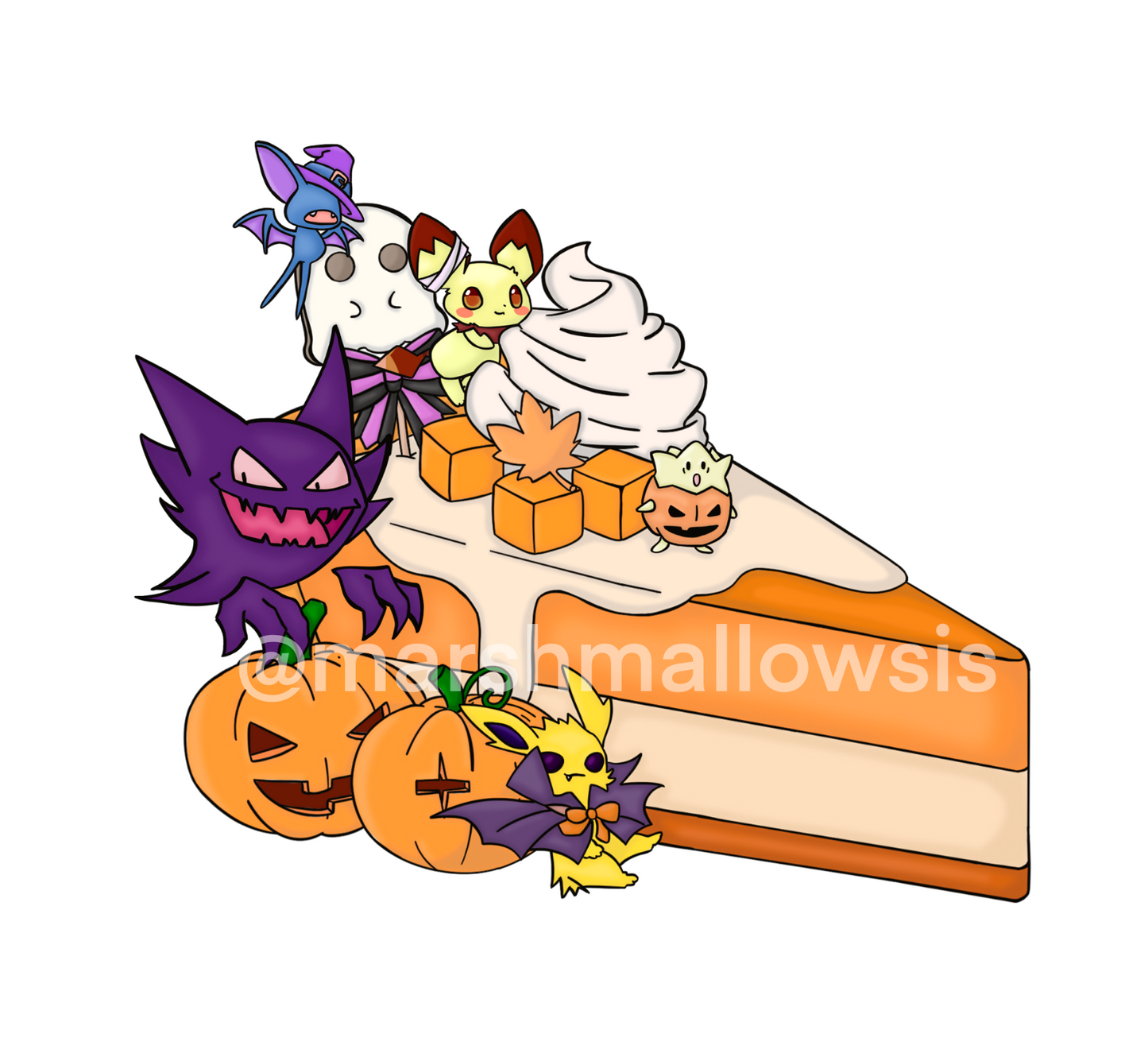 Poke Fall Cake Sticker