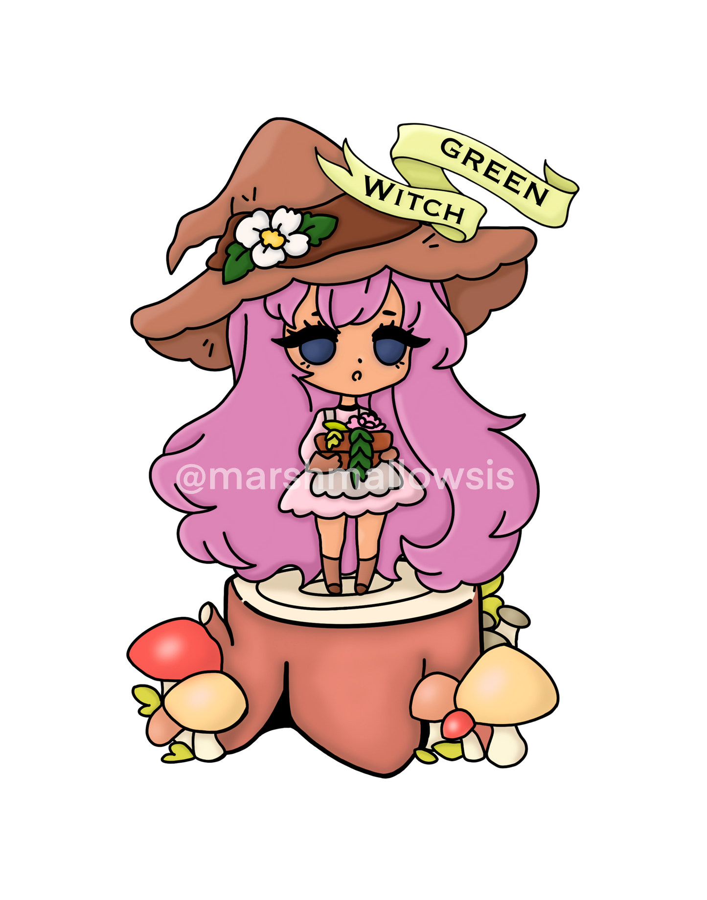 Green Witch Sticker