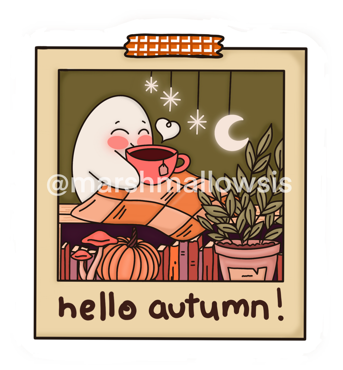 Cozy Ghost Sticker