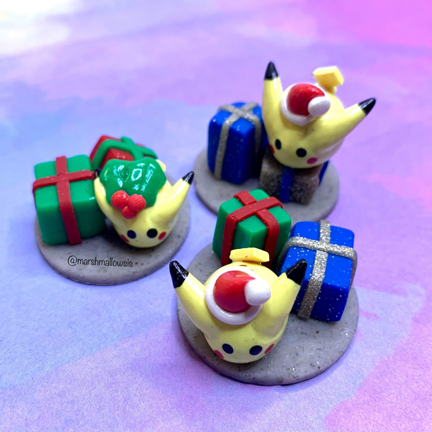 Holiday Pikachu Themed Sculpture