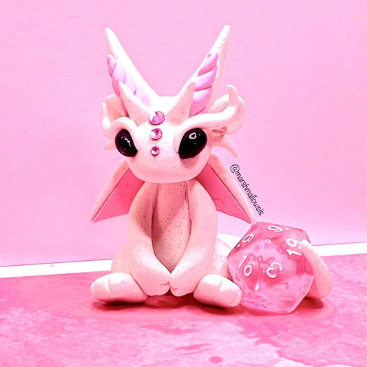 DnD Dragon (white/pink)